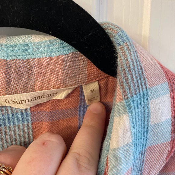 Soft Surroundings LA Pass Multi Plaid Tunic Size Medium - Picture 4 of 5